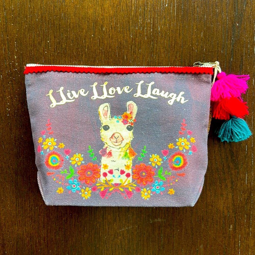 Nature Life LLIVE LLOVE LLAUGH Llama pouch - Picture 2 of 9